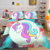 2023 Новый стиль, 2/3 шт., комплект высококачественных пододеяльников с 3D принтом единорога, комплекты пододеяльников из высококачественного полиэфира
