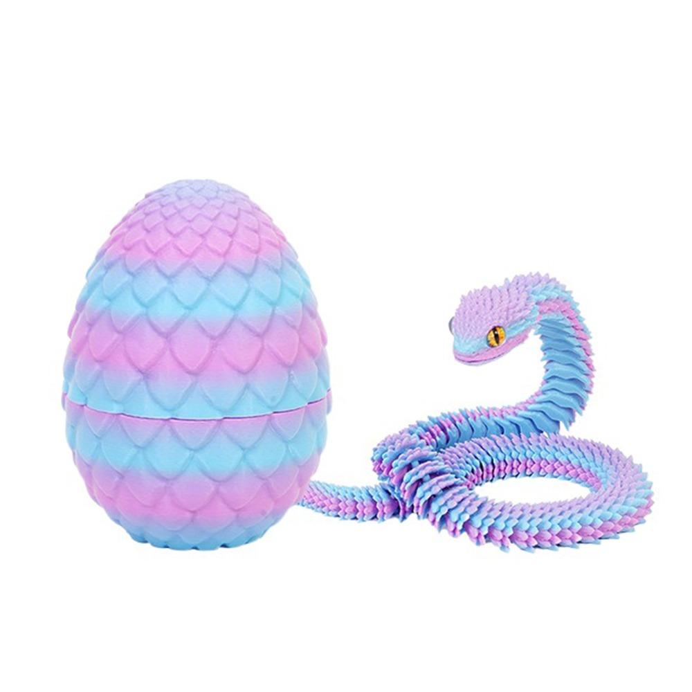 Яйцо змеи 3D-печатные игрушки змеи креативная имитационная модель животного рождественские украшения