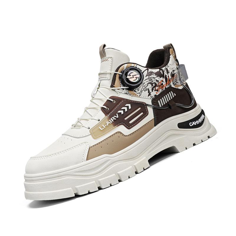 Мужская обувь Тренд Молодежная Повседневная Спортивная Board Shoes Мужские Белые Рабочие Martin Boots