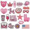 Pink Cartoon Embroidered Cloth Patch for Hats, Clothes, and More