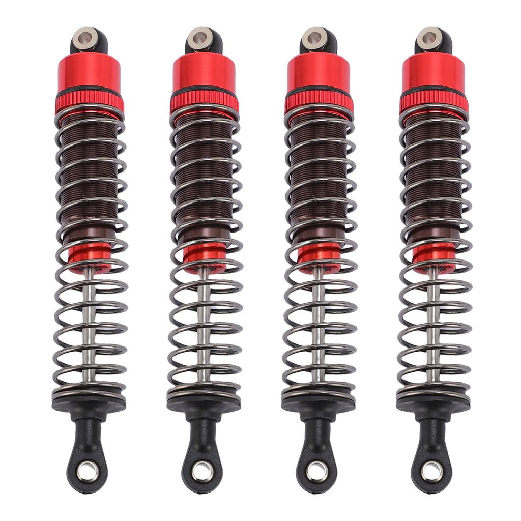 4Pcs RC Shock Absorber Set Damper with Screws 1 10 Remote Control Car Parts Aluminum Alloy 100mm Red