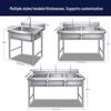 Thickened 304 Stainless Steel Triple Basin Kitchen Sink Set