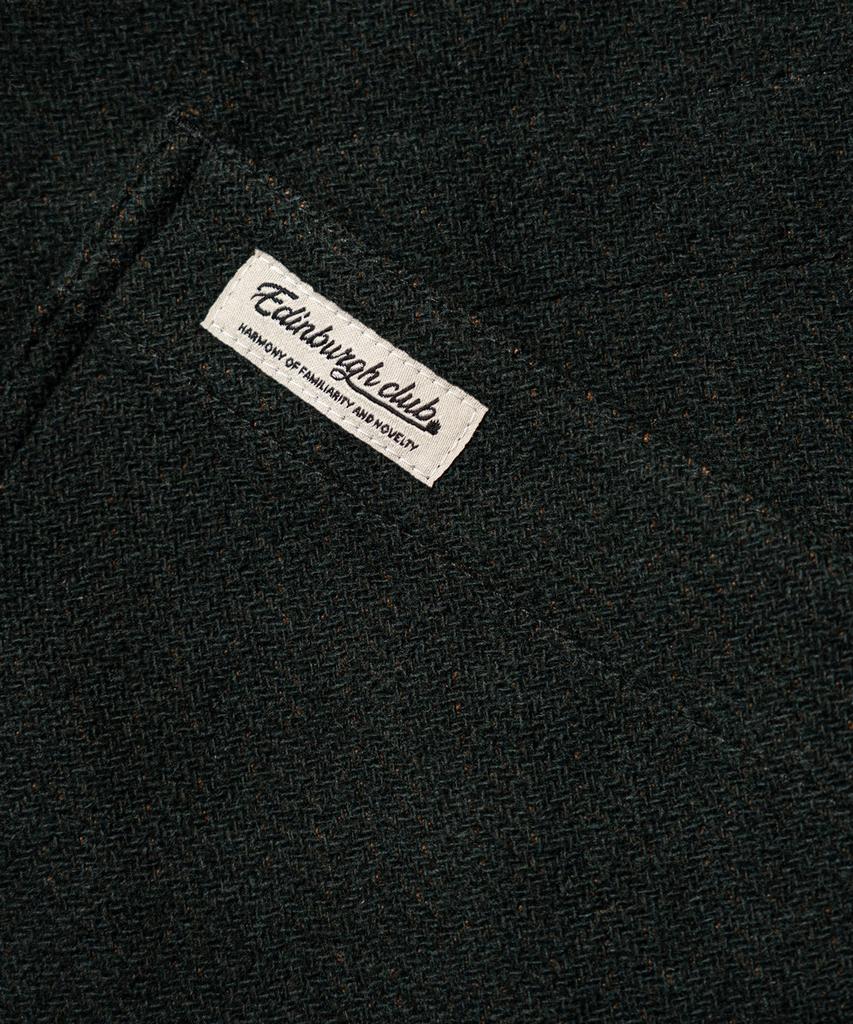 Edinburgh Club Wool Blended Herringbone Hunting Jacket [D/Green]