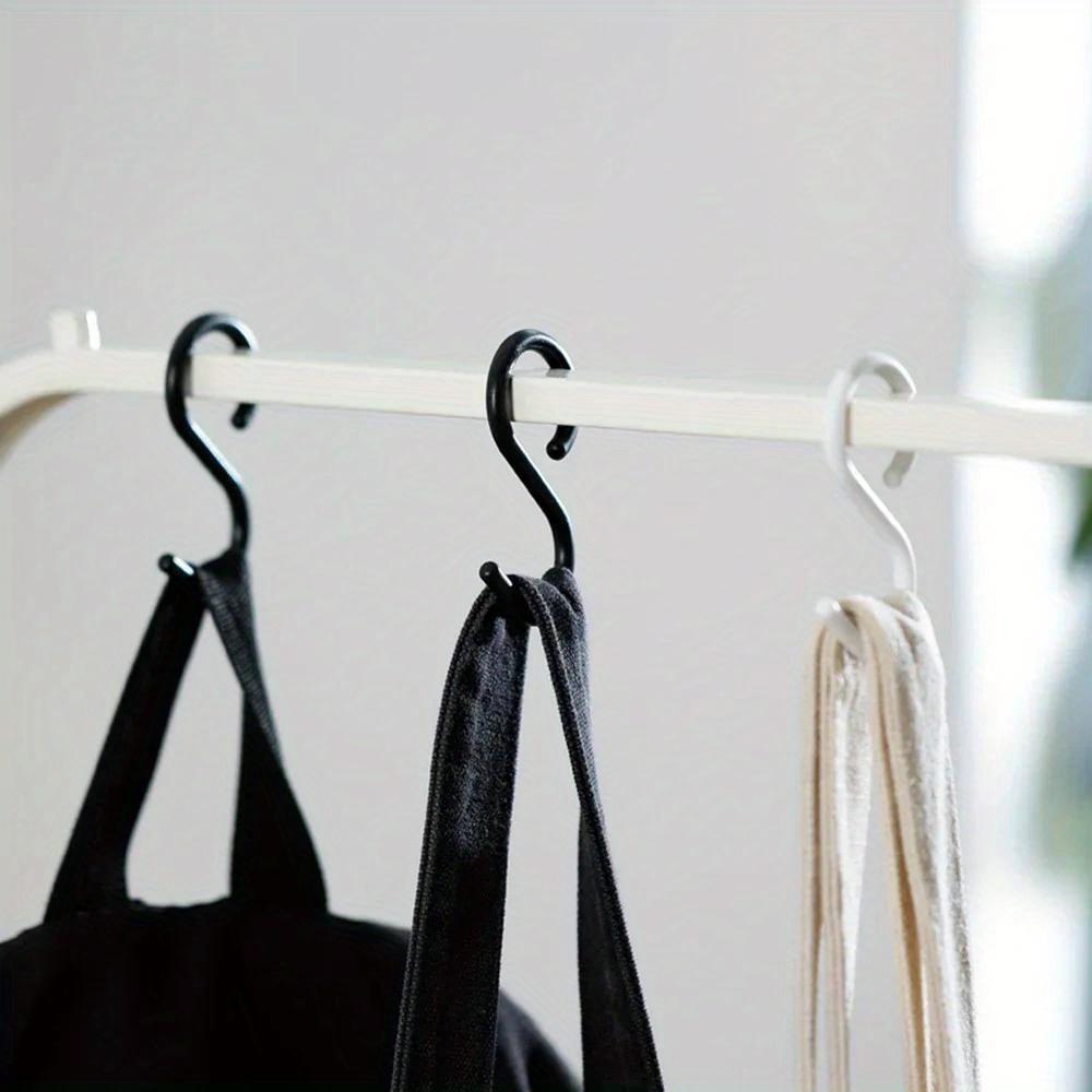 Multi-Purpose S-Shaped Hooks - Flexible Head & Neck, Easy Twist Design, Durable Plastic Wall-Mounted Hooks for Kitchen