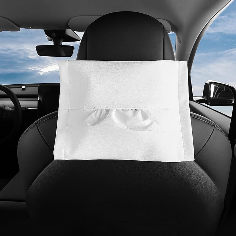 Car Tissue Box Holder Center Console Armrest Napkin Case With Fix Strap For Tesla Model 3 X Y S 2017-2019 2020 2024 2024 2024