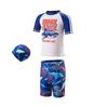 Boys' Quick-Dry Long Sleeve Swimsuit Set: Includes Swim Trunks, Sun Hat, and Summer Sun Protection