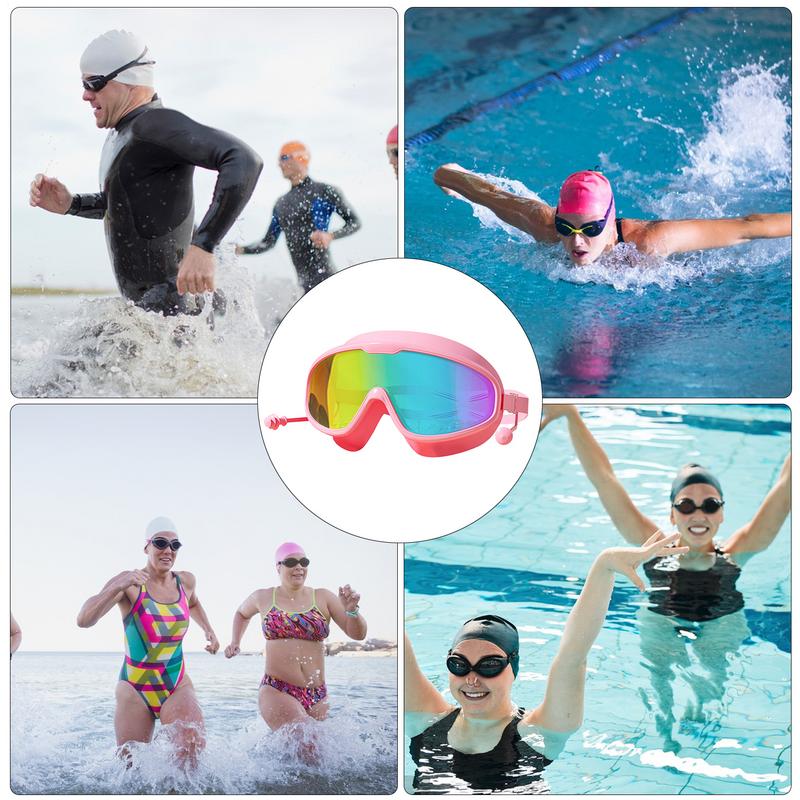 Взрослые очки для плавания Регулируемые очки для плавания с широким обзором HD Очки для плавания Не протекающие Полная защита Очки для бассейна