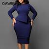 Весенне-осеннее женское платье, темперамент, тонкая юбка-карандаш, модная упаковка, бедра, платья большого размера
