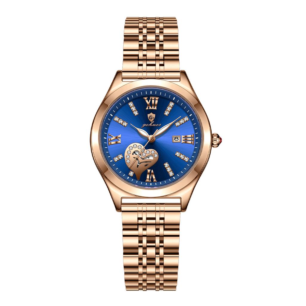 Gohuos 7816 New Trendy Fashion Luxury Women's Wristwatch Waterproof Original Quartz Style Wrist Watches for Ladies Women Girls