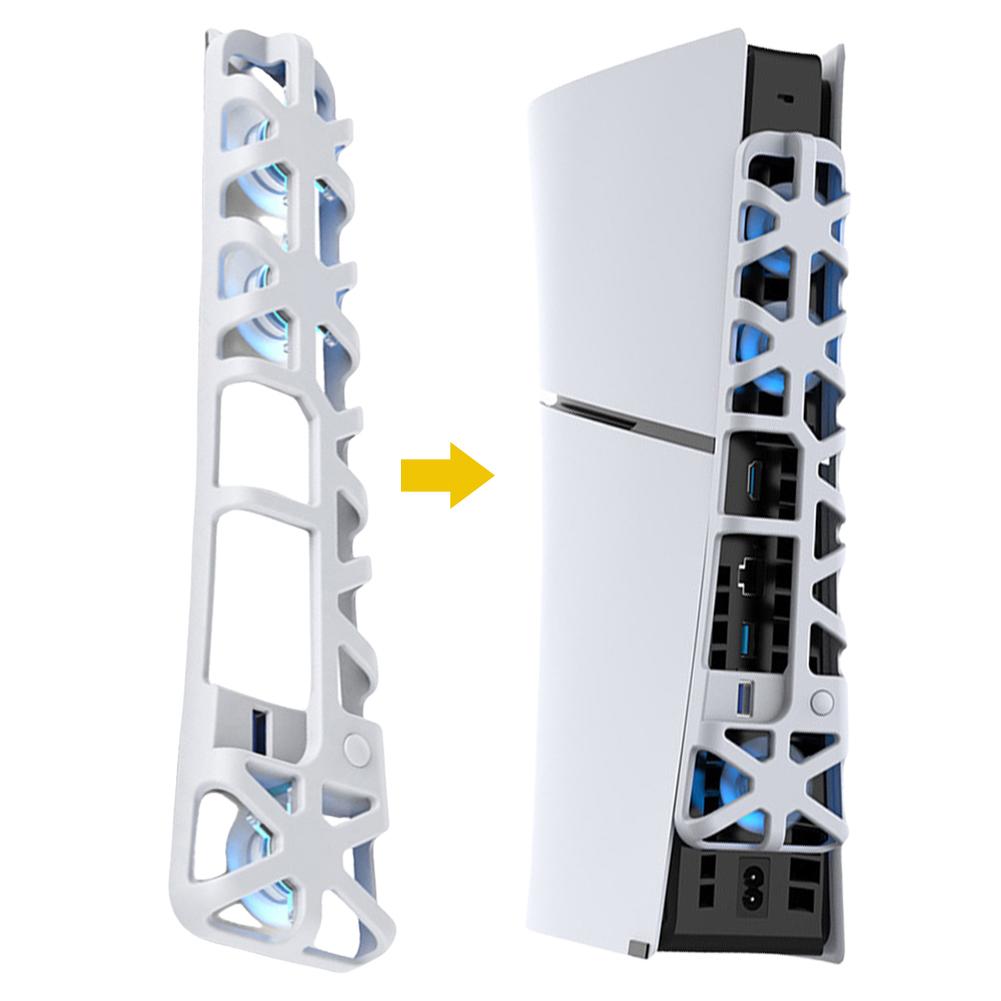 Тихий вентилятор для консоли PS5 Slim с регулируемой скоростью Эффективная система охлаждения с портом USB 3.0 для Playstation 5 Slim