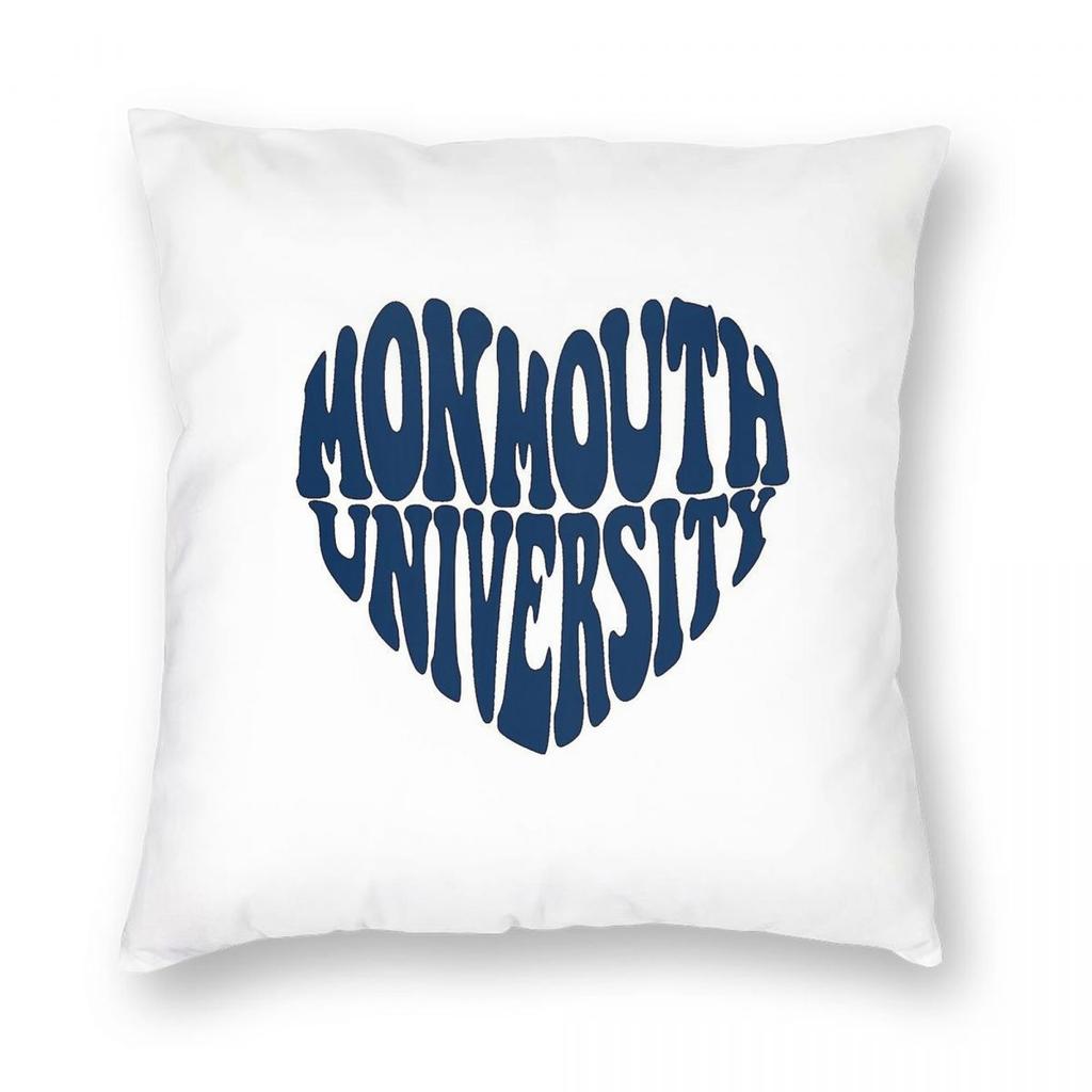 Monmouth University Square Pillowcase Polyester Linen Velvet Printed Zip Decorative Pillow Case Sofa Seater Cushion Cover