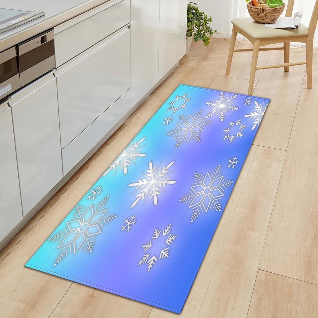 Christmas Household Bathroom Absorbent Non-Slip Mat Living Room Kitchen Sand Carpet Doormat Long Floor Mat