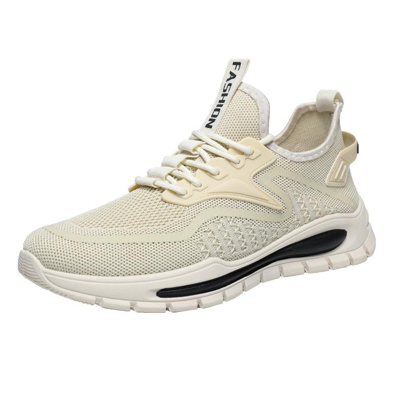 Men's Shoes 2025 New Autumn Fly-woven Mesh Sports Shoes Men's Casual Single Shoes Student Versatile Running Trendy Shoes Men