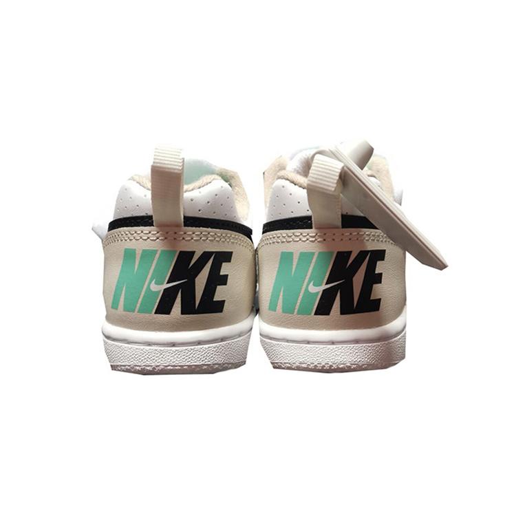 Nike Кроссовки для скейтборда Court Borough, нескользящая амортизация, износостойкие, низкие, цвет экрю, для дошкольников DZ2785-101