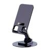 Round Metal Rotating Phone Holder - Portable Desktop Stand for Live Broadcasts, Lazy Person Design, Gift with Logo.