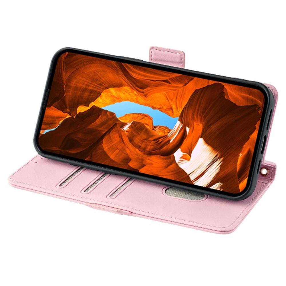 For Samsung Galaxy A36 5G Case PU Leather Wallet Stand Phone Cover with Crossbody Shoulder Strap