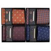 Paisley Men'S Tie Square Cuff Tie Clip Gift Box Set Business Casual Tie Black Gift Box