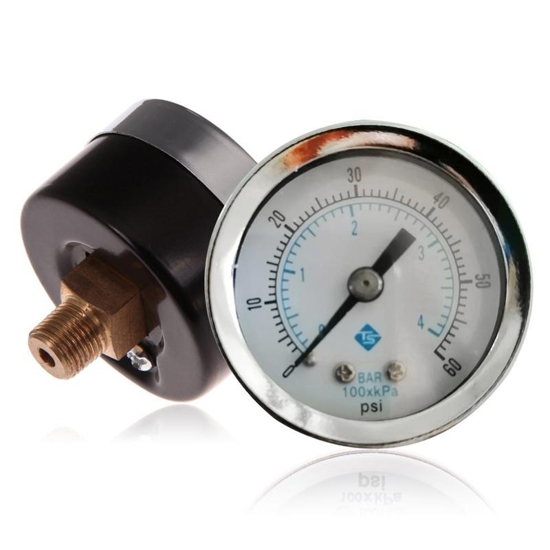 1/8inch NPT Air Compressor Hydraulic Pressure Gauge 0-60 PSI Air Compressor Hydraulic Vacuum Gauge Pressure Tester