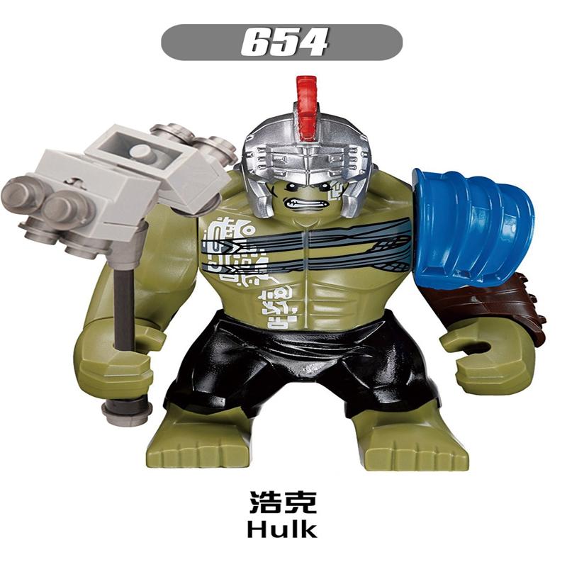 Набор мини-конструктора Marvel Фигурка супергероя-животного Танос Халк Каменный человек Собирается Набор строительных блоков Игрушка Подарок на день рождения для детей