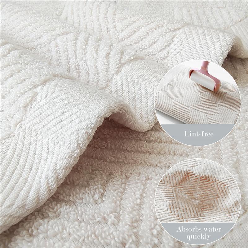 6 Pieces Pure Cotton Bath Towel Set For Adults Soft Geometric Face Towel For Facial Towels Bathroom Set Luxury Washcloth Terry