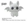 Bookshelf Bat Ornament Festive Halloween Ornament, Knitted Texture Cat Design Figure, Figure Mini Size Sculpture for Party Desk Shelf Decor