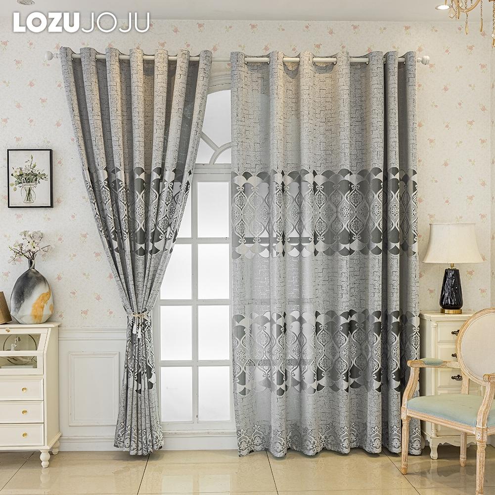 1 шт. LOZUJOJU 40-70% затемняющие современные роскошные европейские ажурные жаккардовые шторы доступны в нескольких цветах для гостиной спальни домашнего декора