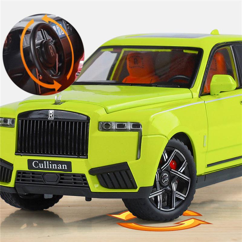 1/24 2025 Rolls Royce Внедорожник Cullinan Сплав Роскошный Модель Автомобиля Литье под Давлением Металлическая Игрушечная Машина Транспортные Средства Модель Звук Свет Симуляция Подарок для Детей