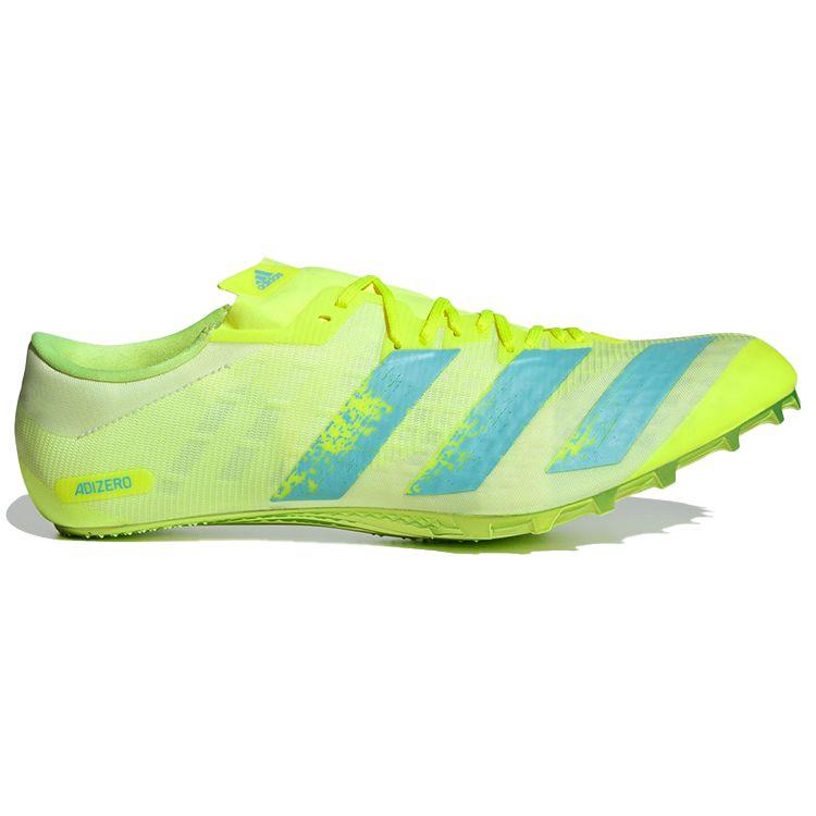 Adidas Adizero Prime Sprint Spikes Solar Yellow Clear Aqua Мужские кроссовки Core-Black FW2248