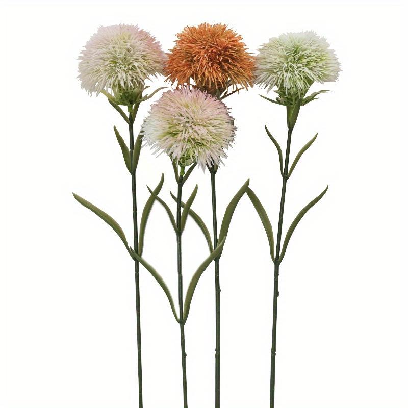 5Pcs Simulation European Plastic Single Dandelion for Outdoor Courtyard Patio Garden Lawn Decoration Wedding Bouquet Birthday