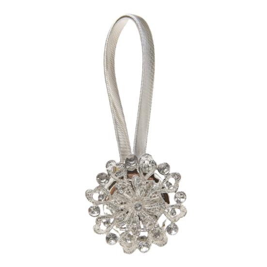 Excellent Curtain Buckle Eye-catching Rust-proof Portable Flower Shaped Magnetic Curtain Strap for Living Room