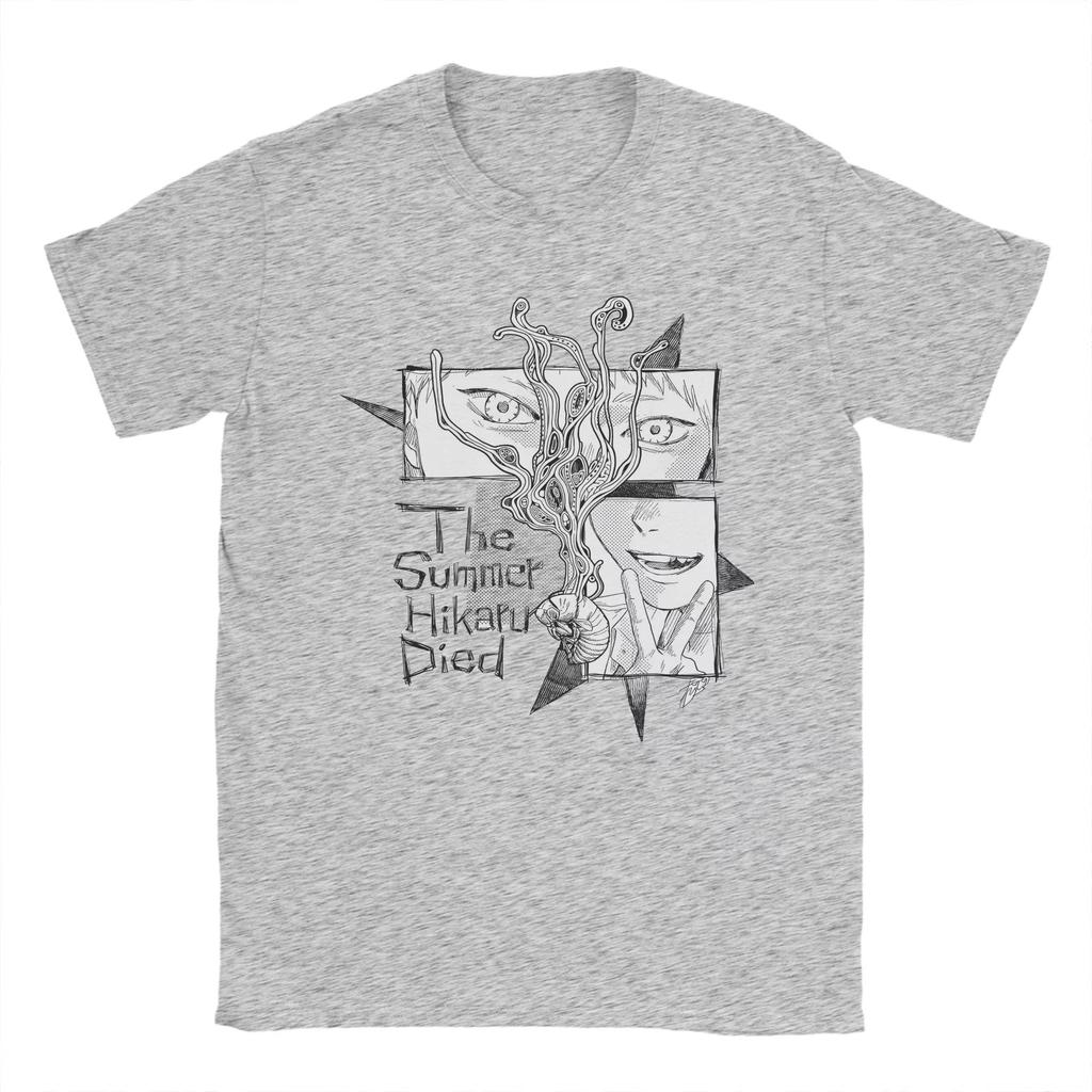 Футболка "Летняя Хикару умерла" Футболка "Летняя Хикару и Йошики: 2000-е годы" 100% хлопок Модная мужская футболка с коротким рукавом
