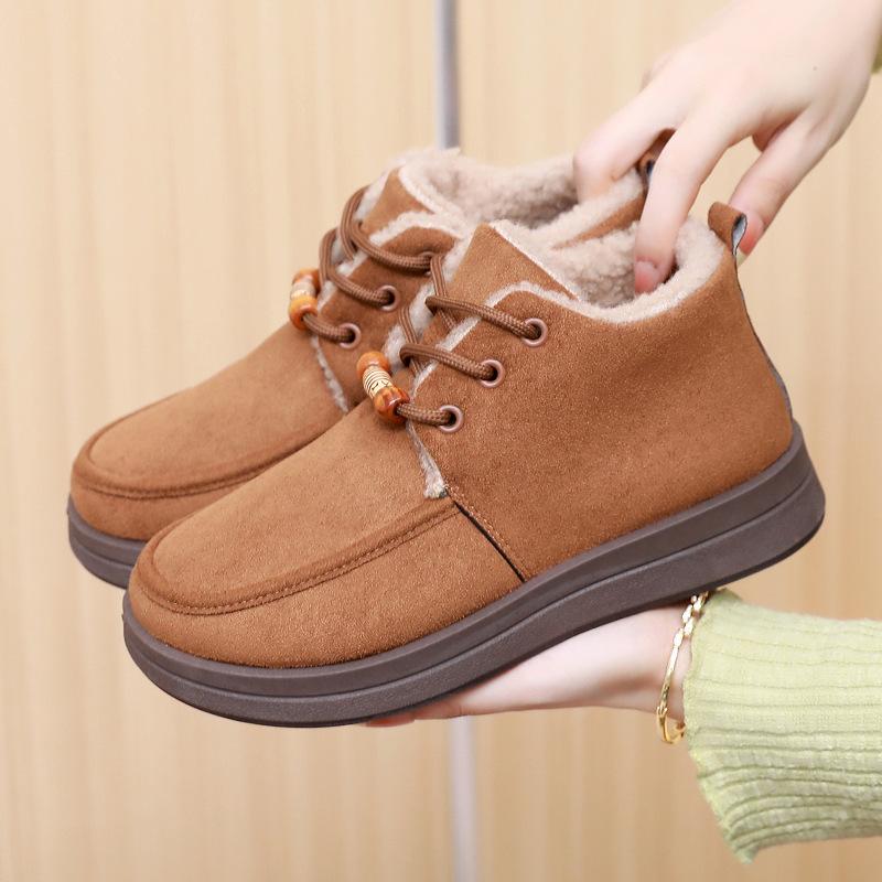 Women's Shoes, Fleece and Thickened Warm Shoes, Cloth Shoes, Soft-soled Snow Boots