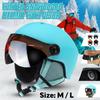 Integrally-Molded Skiing Helmet Snowboard Skateboard Sports Helmet Lens Visor Goggle Windproof Outdoor Ski Helmet