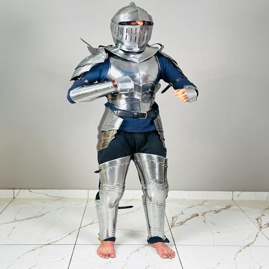 Knight Armor Suit Medieval German Full Suit of Armor Gothic 14Th Century Larp Cosplay Décor Best Gift