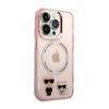 Karl Lagerfeld Karl & Choupette Aluminium Magsafe - Etui Iphone 14 Pro Max (Różowy)