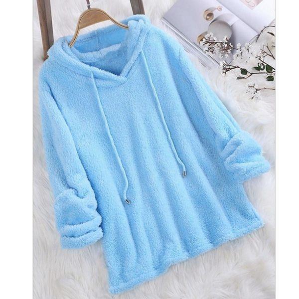 Women's Winter Plus Sizes Thickened Padded Short Pullover Tunic Cozy Casual Sweatshirt