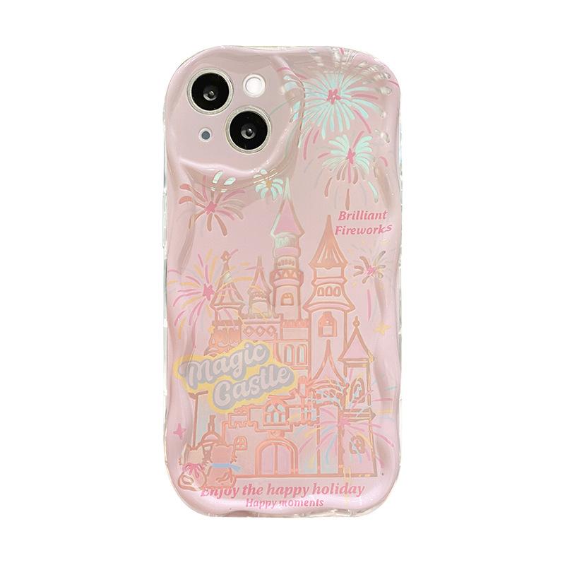 Подходит для Apple 15plus Чехол для мобильного телефона iPhone 14/13promax Fireworks Castle 11/12 Silicone Anti-Fall Xr
