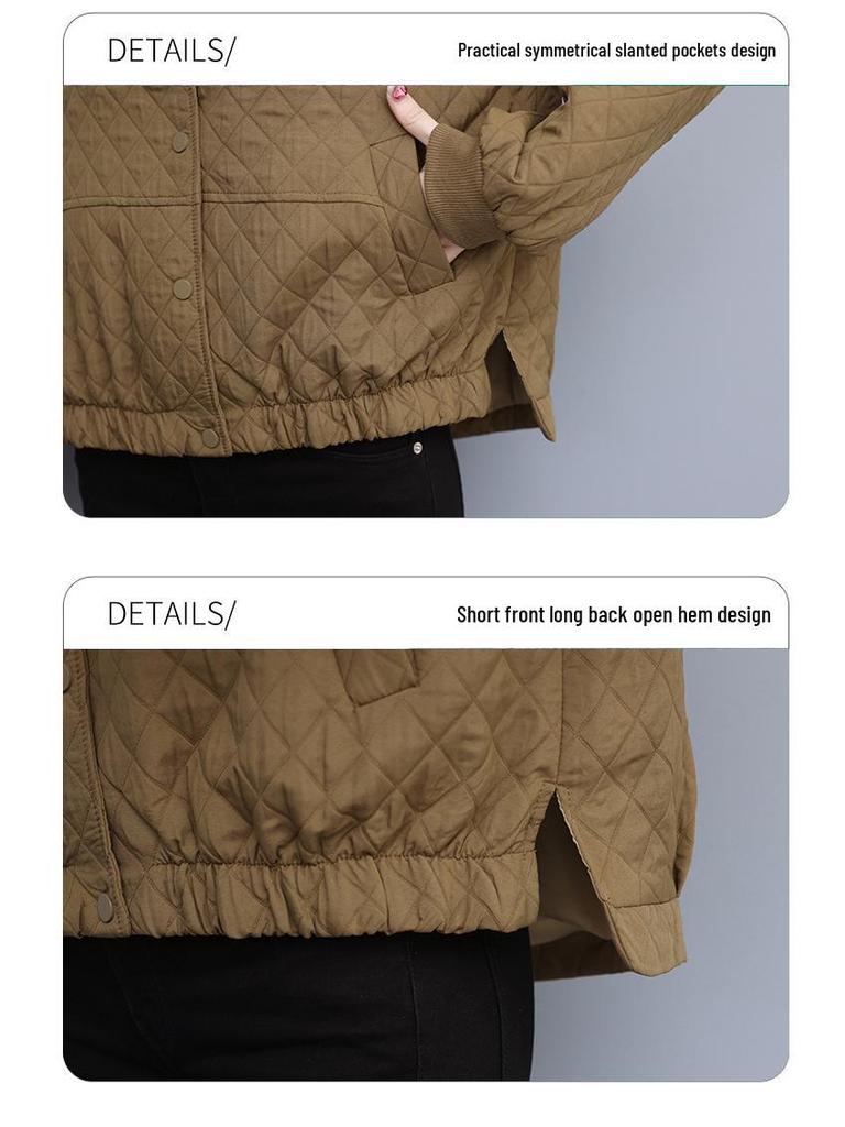 Женская клетчатая бейсбольная куртка с длинным рукавом, Весна/Осень 2024, Мода в европейском стиле.