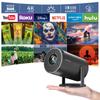 Вращение Android HIPPUS Android TV проектор потолочный проектор для небольшого домашнего использования автоматическая коррекция трапецеидальных искажений 360ANSI 1080P 5G совместимый Bluetooth