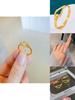 Chic Adjustable Interlocking Ring For Women In Vietnamese Gold Plated Design