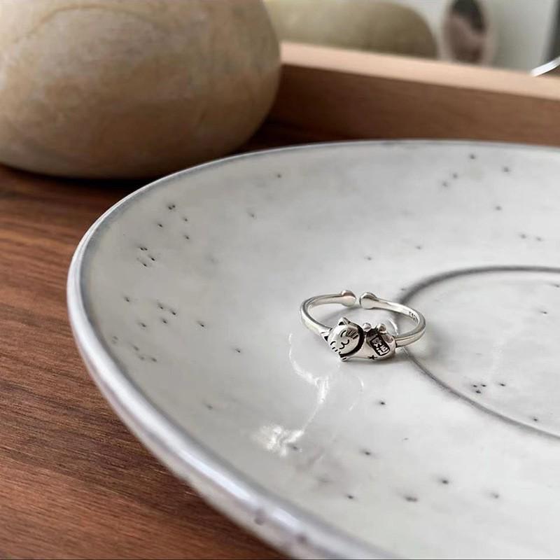 Кольцо из стерлингового серебра 925 пробы с неровным жемчугом - Женское стильное минималистичное кольцо с открытым дизайном