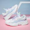 Белые женские кроссовки на платформе 2025 на шнуровке, с толстой подошвой, повседневные, на плоской подошве, женские, для улицы, дышащие, сетчатые, теннисные кроссовки, женские