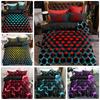 3Pcs Duvet Cover Set, 3D Hexagonal Honeycomb Pattern Duvet Cover Set For Boys, Twin/Full/Queen/King Size