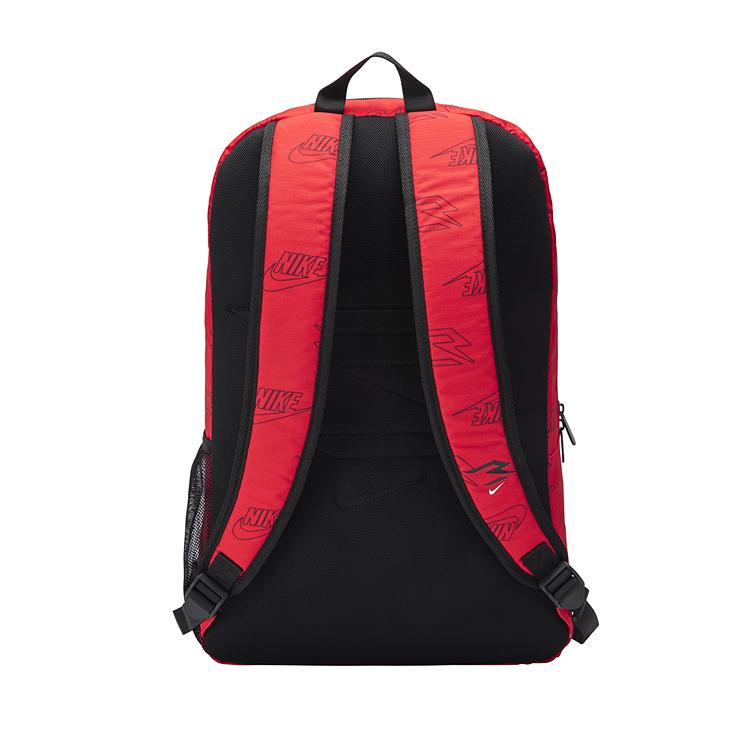 Nike 3Brand Series Full Print Color Block Large Capacity Fashion Comfortable Polyester Backpack Unisex backpack Furong-Red N32433007GS-001