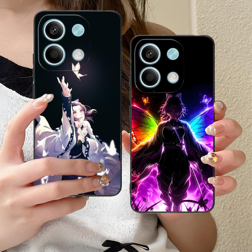 Demon Slayer Shinobu Phone Case for Xiaomi Redmi Note 14 13 12 11 A5 3 2 1 Pro Plus 4G 5G Colour Printing Pretty Luxury Cover