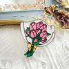 Car Air Freshener Tulip Calla Lily Rose Car Air Conditioning Vent Bouquet Decoration Ornament Aroma Diffuser Stone Ornament