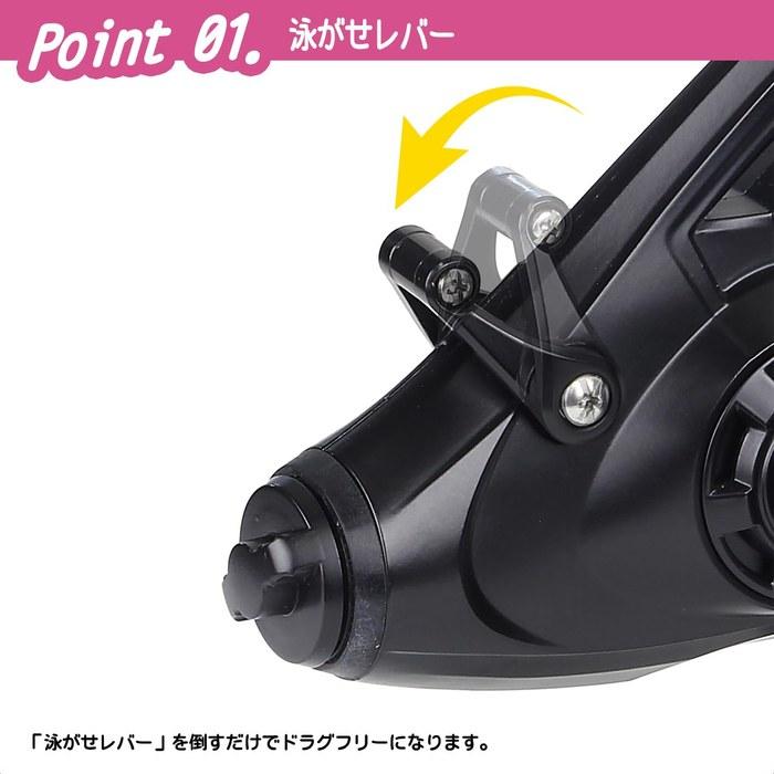 [Prox] Baltumno Mase BR 5000 VNBR5000 Spinning Reel, with Bait-Running Lever, Black