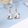 Style Square Crystal Rhinestone Women 6 Colors Drop Earrings Wedding Jewelry Ear Studs Fashion