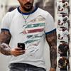 Erkaklar futbolkasi Futbolkalar Grafik Matn Pool3D Bosma Street Casual Qisqa Yengli Bosmali Kiyim Asosiy