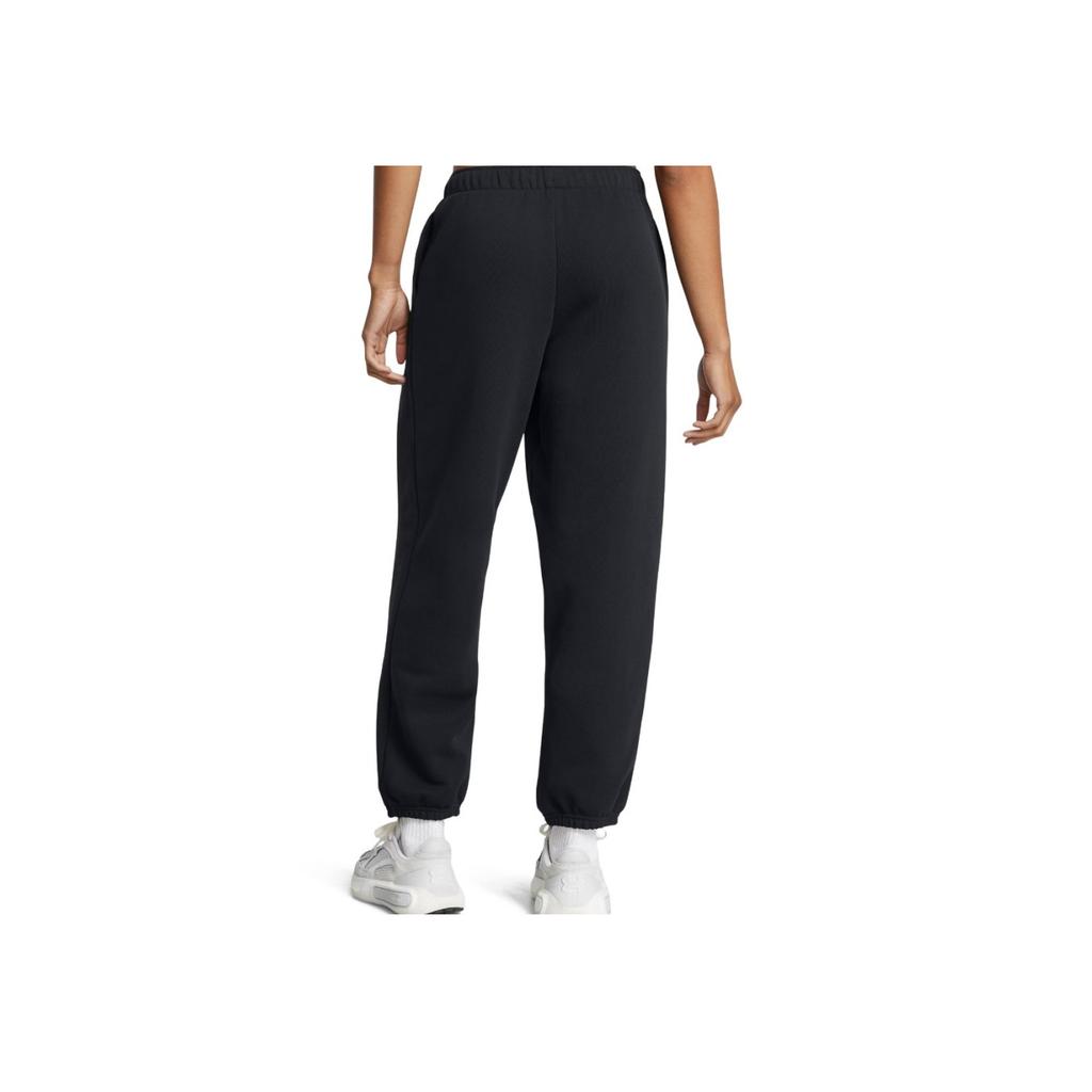 Under Armour Однотонные повседневные трикотажные спортивные брюки на шнуровке для женщин, черные 1386496-001